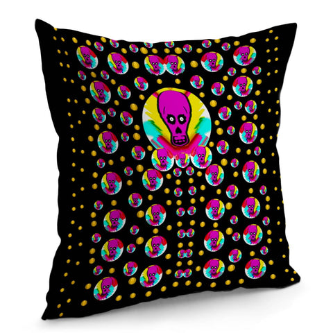 Image of Skull With Many Friends Pillow Cover