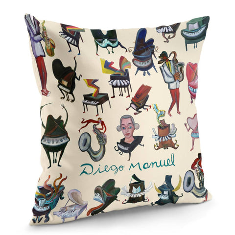 Image of Pianos By Diego Manuel Rodriguez Pillow Cover