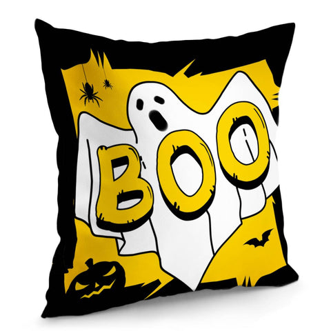 Image of Ghost And Halloween Pillow Cover