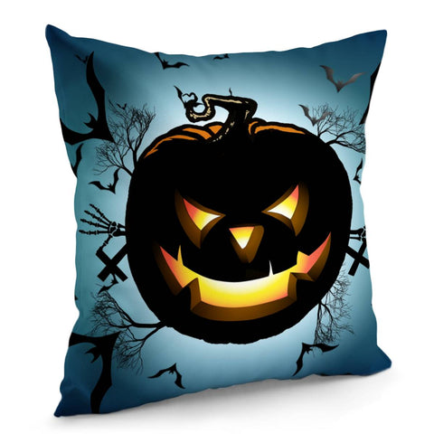 Image of Pumpkin Lights And Cymbals And Fonts Pillow Cover