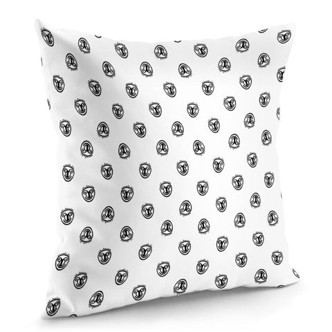 Image of Funny Clown Sketchy Drawing Pattern Pillow Cover