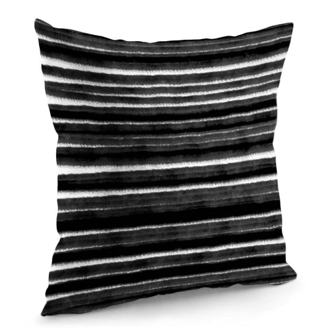 Image of Bandes Peinture Noir Pillow Cover