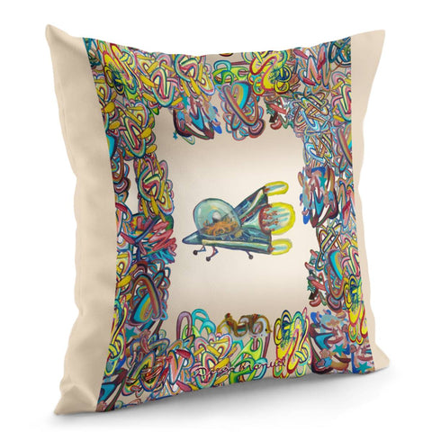 Image of A Lot Of Things 4 And Spaceship 3B Pillow Cover