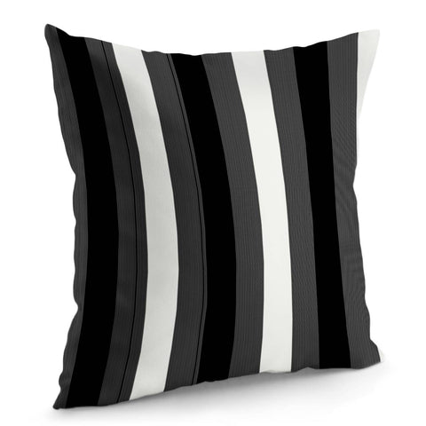 Image of Bandes Noir/Grise Pillow Cover