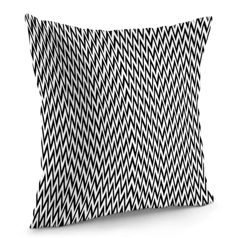 Image of Abstrait Chevrons Noir/Blanc Pillow Cover