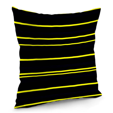 Image of Bandes Jaune/Noir Pillow Cover