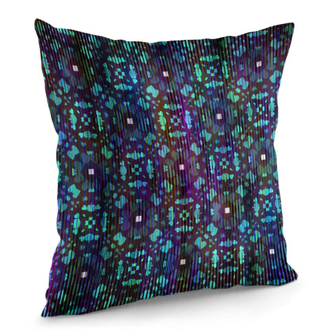 Image of Abstrait Formes Bleu/Violet Pillow Cover