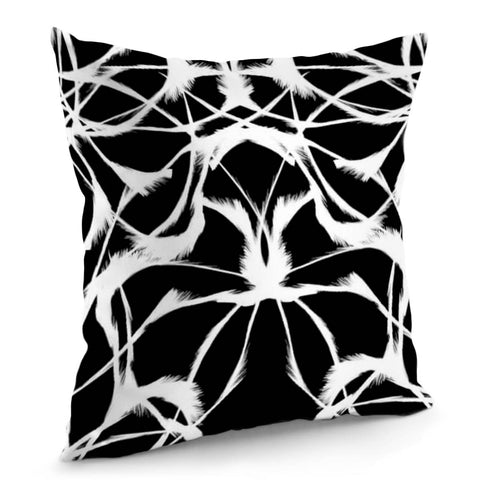 Image of Abstrait Blanc/Noir Pillow Cover