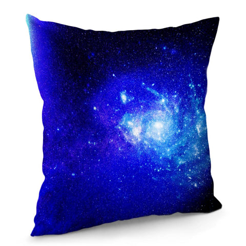 Image of Effet Galaxy Bleu Foncé Pillow Cover
