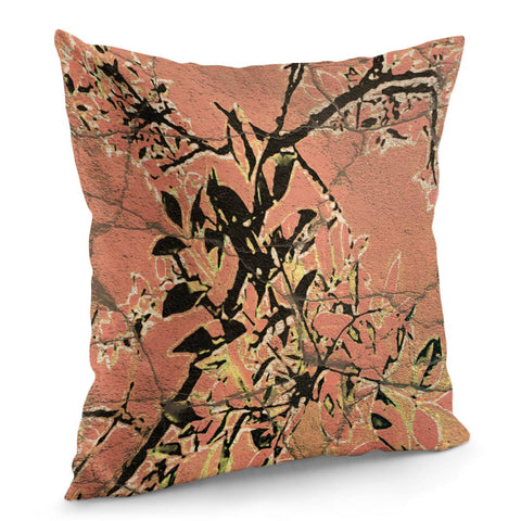 Image of Floral Grungy Style Artwork Pillow Cover