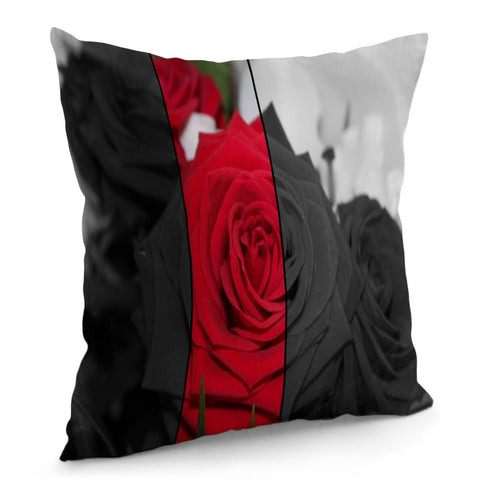 Image of Photo Roses Fleurs Rouge Pillow Cover