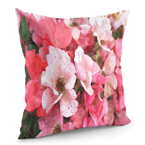 Image of Photo Fleurs Rose Pillow Cover