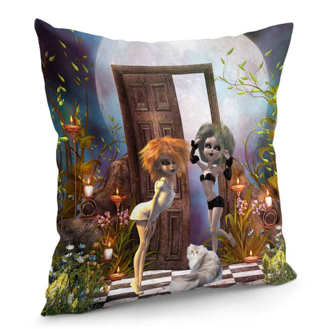Image of Cute Dark Fairys Pillow Cover