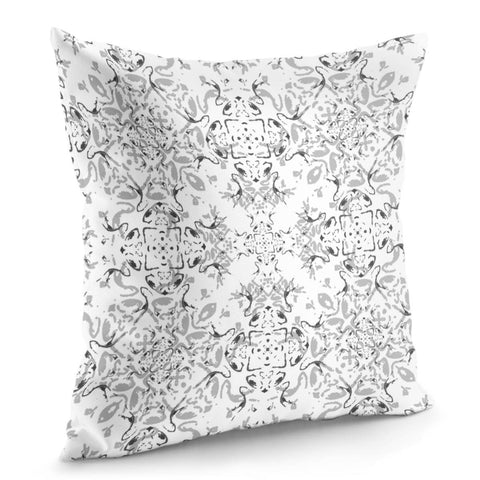 Image of Black And White Decorative Ornate Pattern Pillow Cover