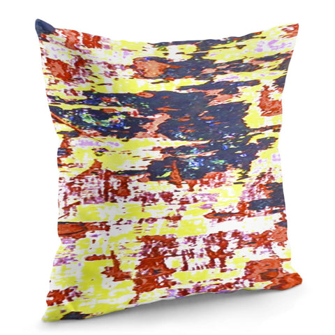 Image of Multicolored Abstract Grunge Texture Print Pillow Cover