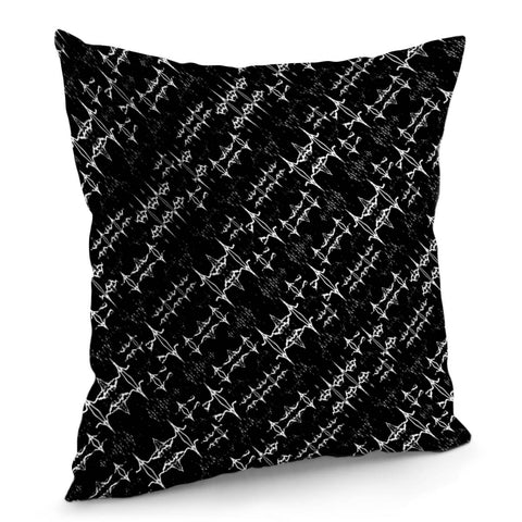 Image of Black And White Ethnic Geometric Pattern Pillow Cover