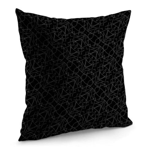 Image of Pattern Abstrait Formes Blanc/Noir Pillow Cover