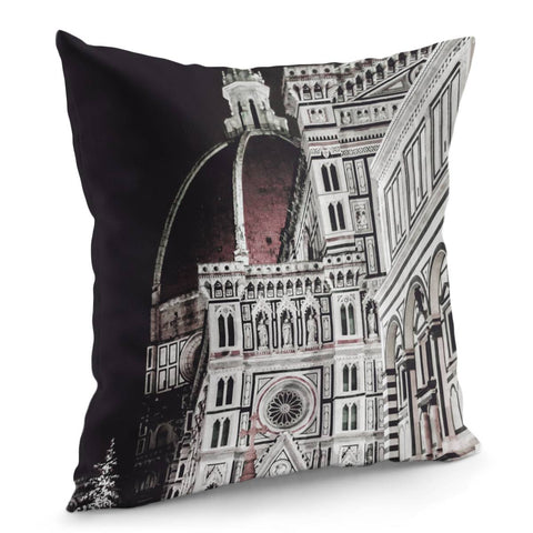 Image of Santa Maria Del Fiore  Cathedral At Night, Florence Italy Pillow Cover