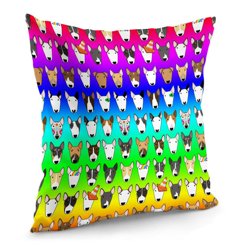 Image of Rainbow Multibull Pillow Cover