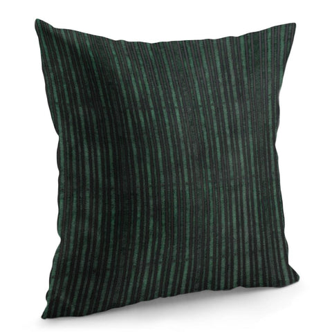 Image of Green Leather Look Lines Pillow Cover