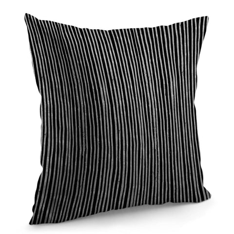 Image of Stylish Silver Strips Pillow Cover