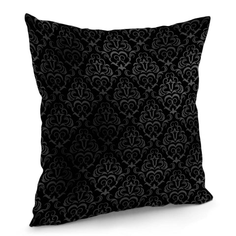 Image of Black Grey Damasks Pillow Cover