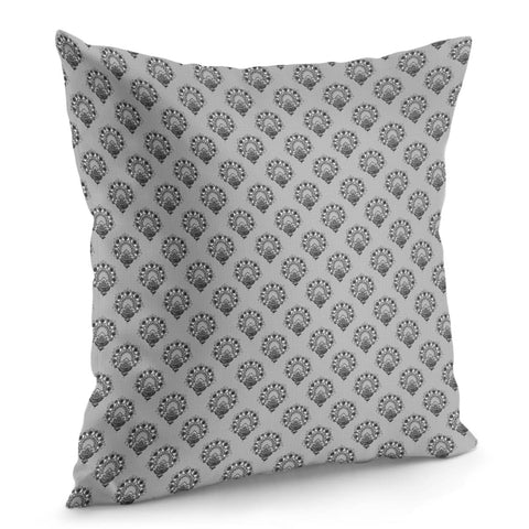 Image of Black Damask Pillow Cover