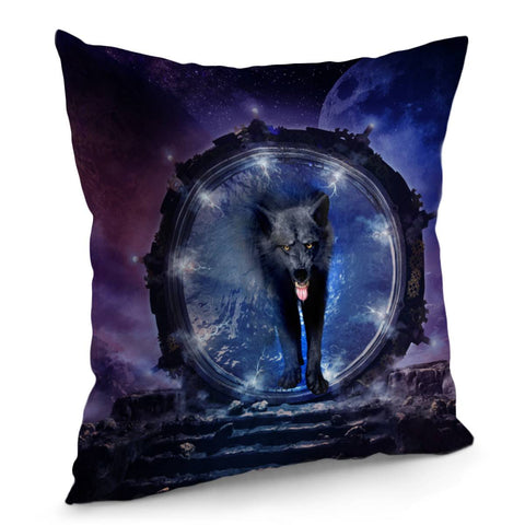 Image of Awesome Black Wolf Pillow Cover