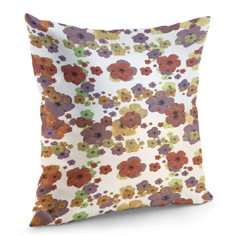 Image of Multicolored Floral Collage Print Pillow Cover