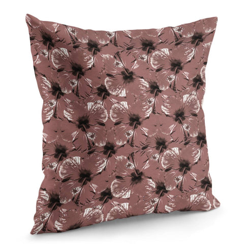 Image of Hibiscus Flowers Collage Pattern Design Pillow Cover