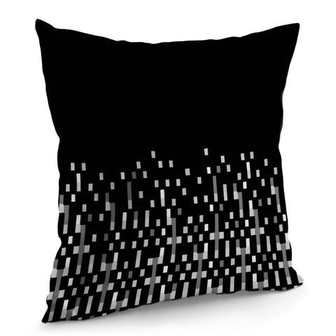 Image of Black And White Matrix Patterned Design Pillow Cover