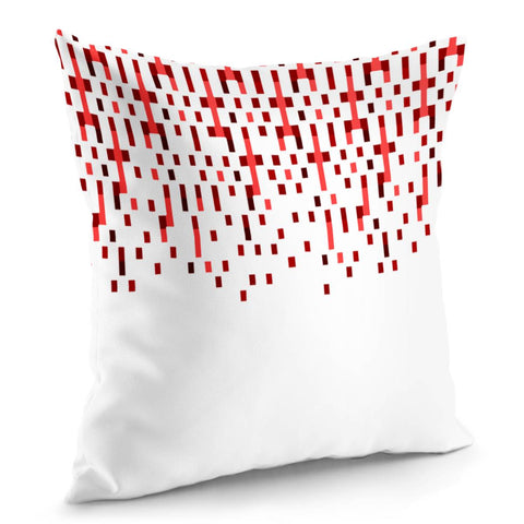 Image of Red And White Matrix Patterned Design Pillow Cover