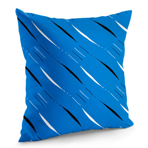 Image of Blue, Black & White #2 Pillow Cover