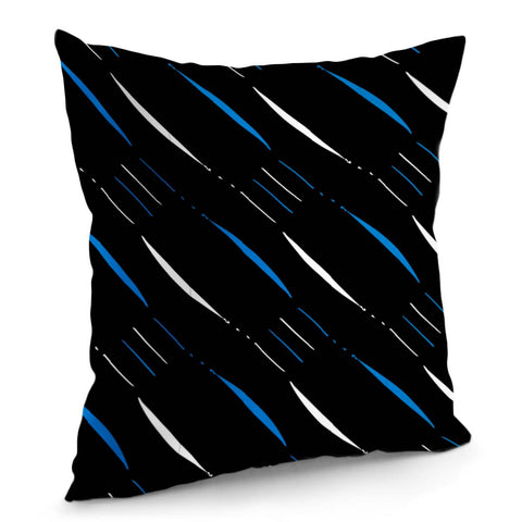 Image of Blue, Black & White #3 Pillow Cover