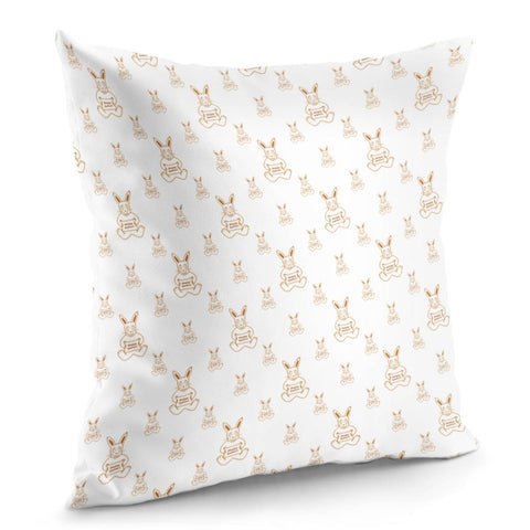 Image of Happy Easter Motif Print Pattern Pillow Cover