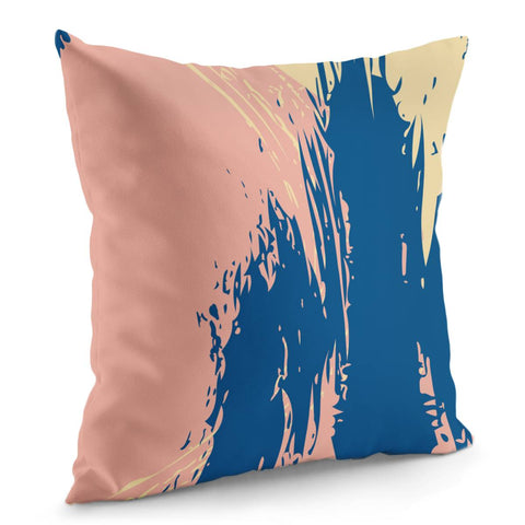 Image of Coral Pink, Classic Blue & Sunlight Pillow Cover