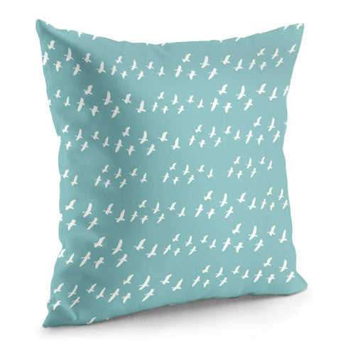 Image of Birds Flying Graphic Silhouette Pattern Pillow Cover