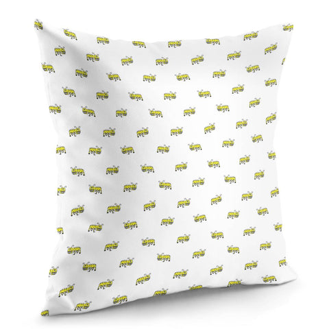 Image of Ant Sketchy Comic Style Motif Pattern Pillow Cover