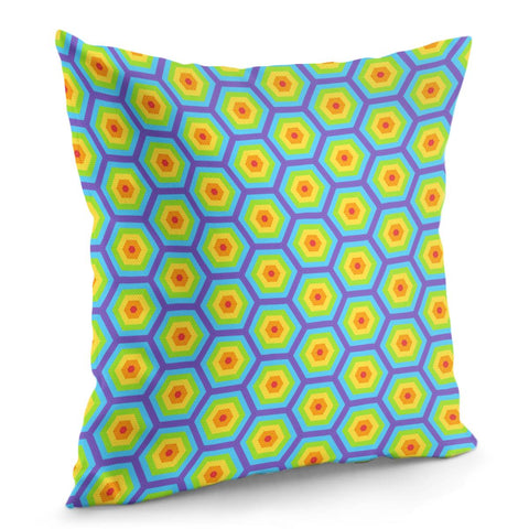 Image of Rainbow Honeycomb Pillow Cover