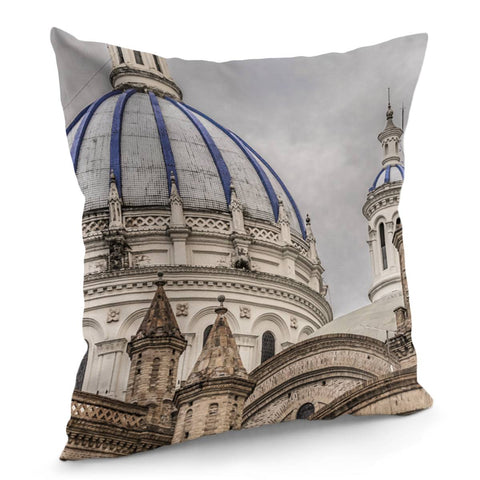 Image of Immaculate Conception Cathedral Cuenca, Ecuador Pillow Cover