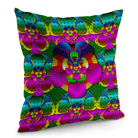 Image of Flowers Will Give Power Ornate Pop-Art Pillow Cover