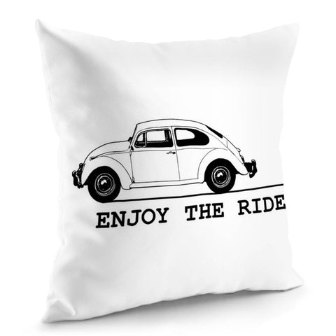 Image of Enjoy The Ride Concept Drawing Pillow Cover