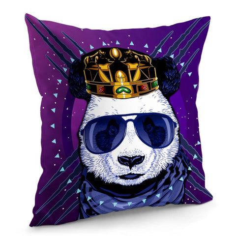 Image of Panda And Geometry Pillow Cover