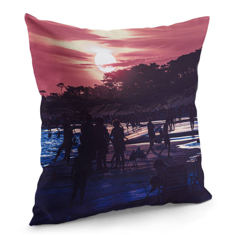 Image of Parque Del Plata Beach, Canelones - Uruguay Pillow Cover