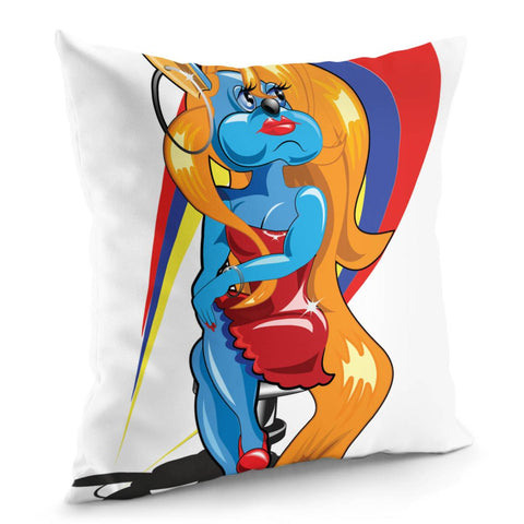 Image of Lady Rabbit Pillow Cover