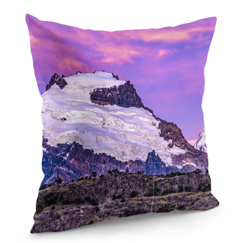 Image of Snowy Andes Mountains, El Chalten Argentina Pillow Cover