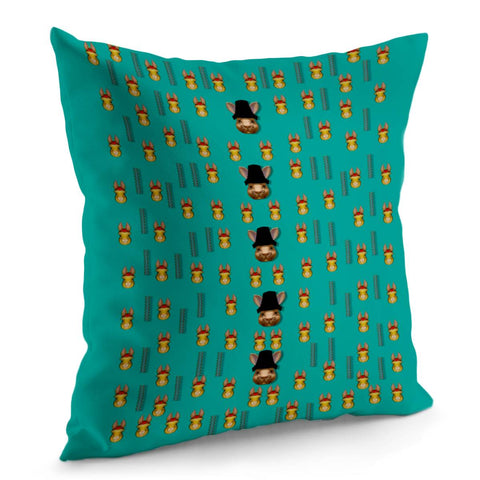 Image of Happy Rabbits In The Green  Free Grass Pillow Cover