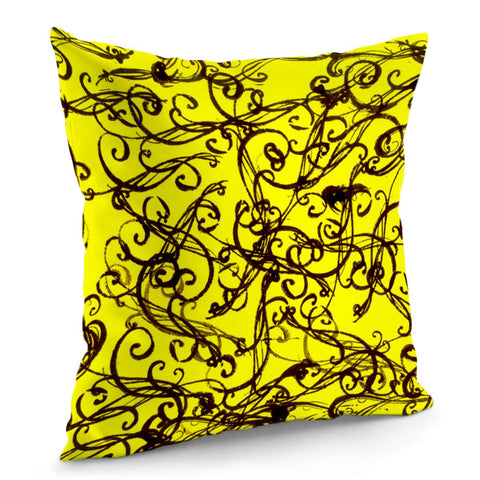 Image of Black Swirls Pillow Cover