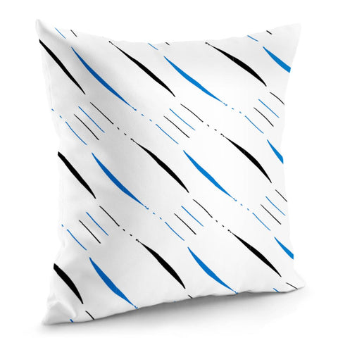 Image of Blue, Black & White #4 Pillow Cover