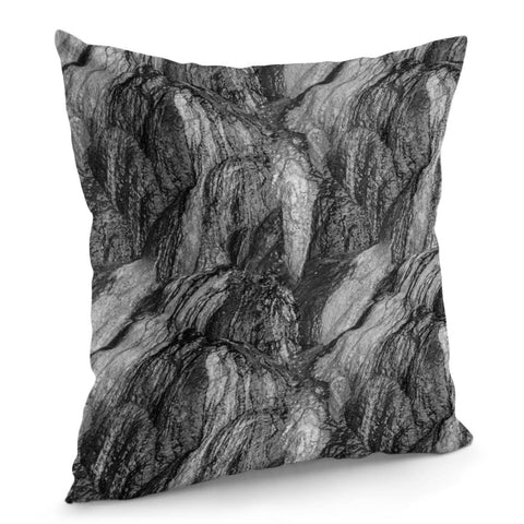 Image of Black And White Rocky Print Pillow Cover